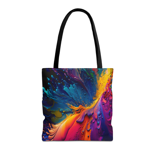 Colorful Paint Waterfall Tote Bag