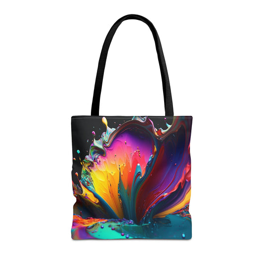 Psychedelic Color Splash Tote Bag