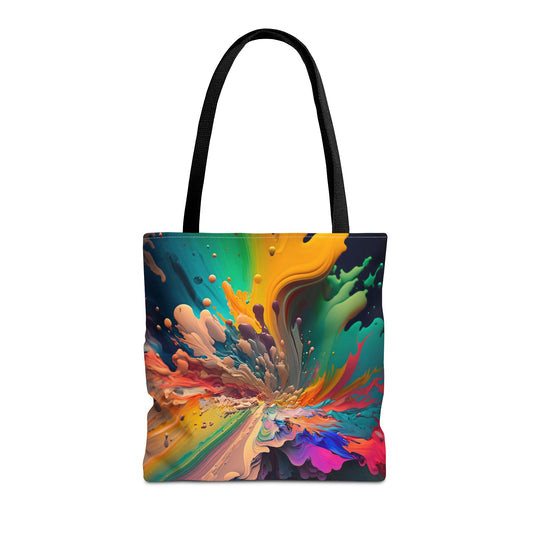 Multicolor Paint Wave Tote Bag