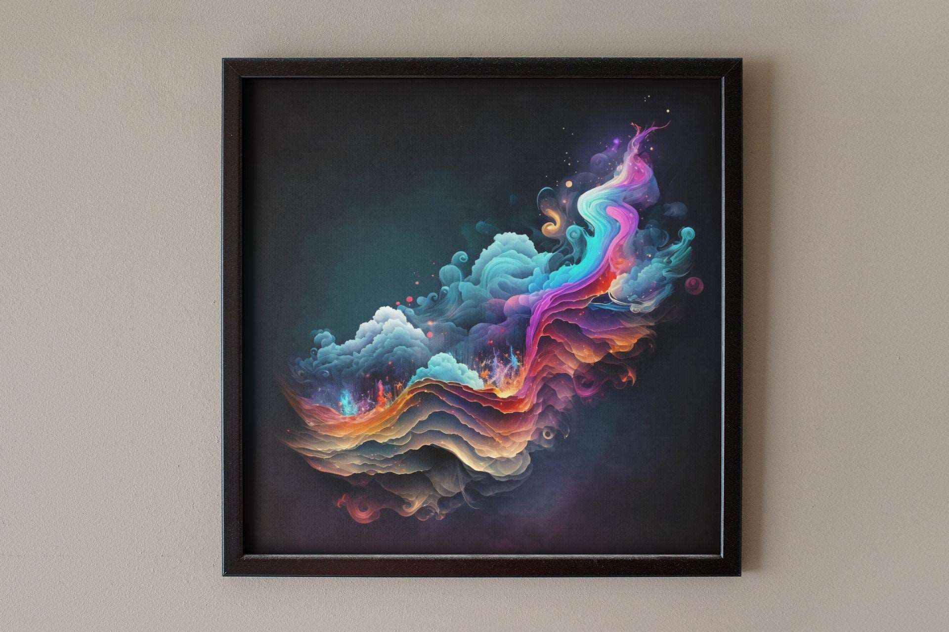 Abstract Cloud Sky Art Print - Rock & Roll Prints