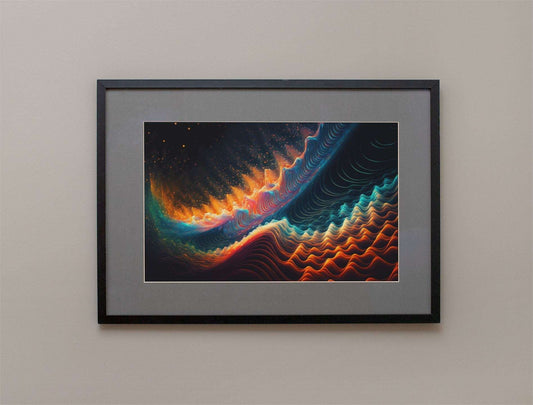 Abstract Galaxy Waves Art Print - Rock & Roll Prints