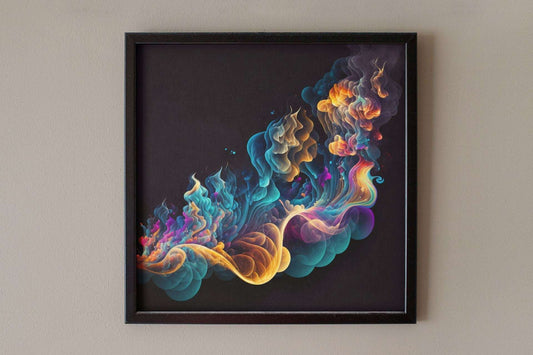 Abstract Smoke Shapes Art Print - Rock & Roll Prints