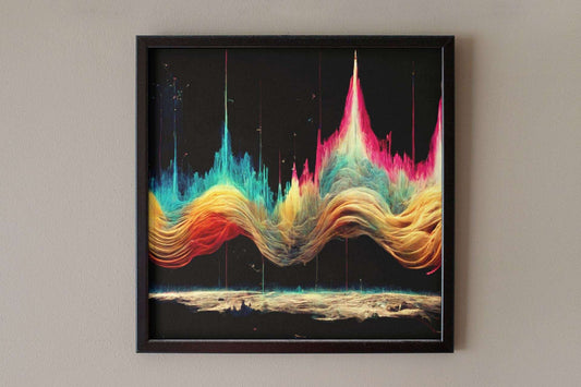 Abstract Sound Waves Art Print - Rock & Roll Prints