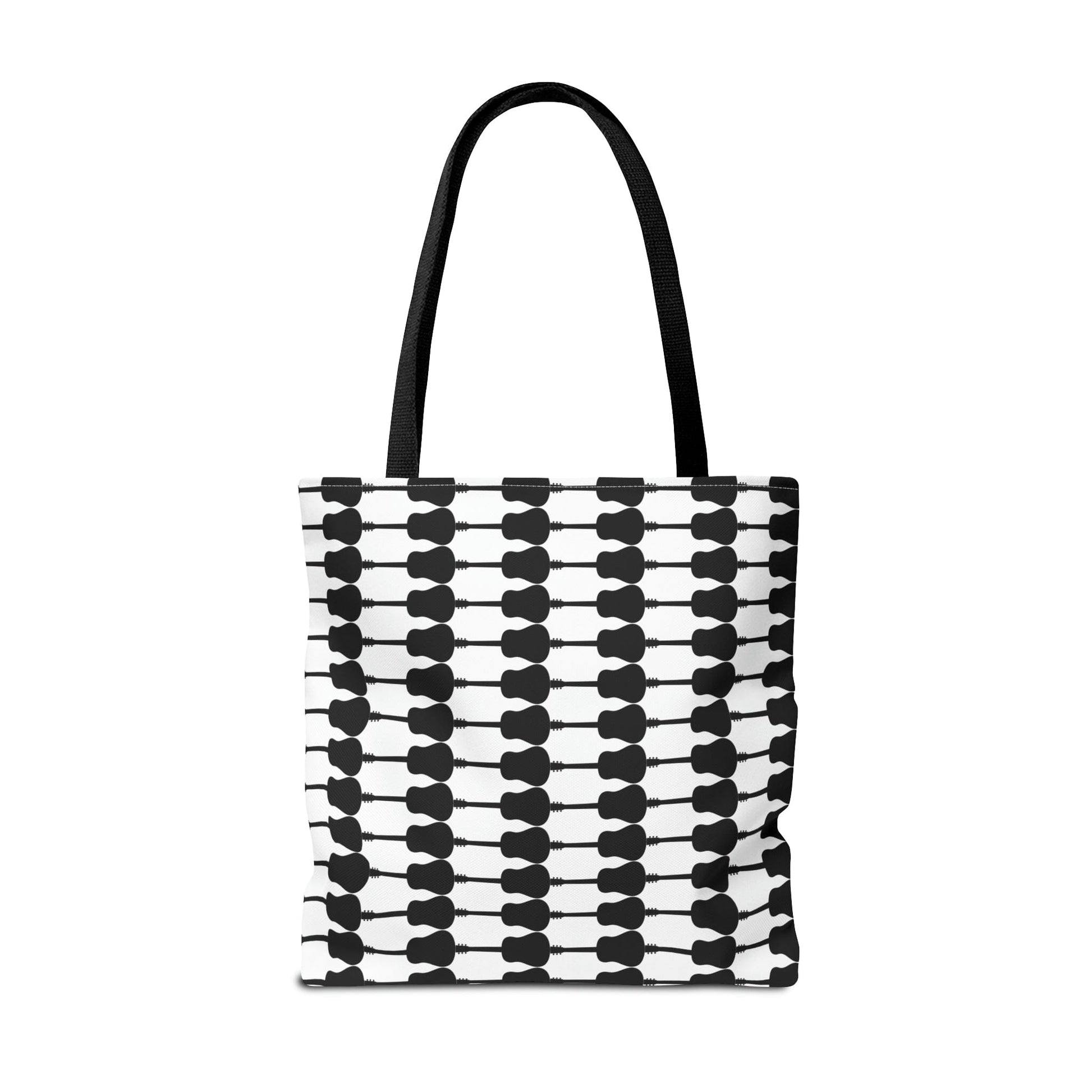 Acoustic Guitar Horizontal Print Tote Bag Black & White - Rock & Roll Prints