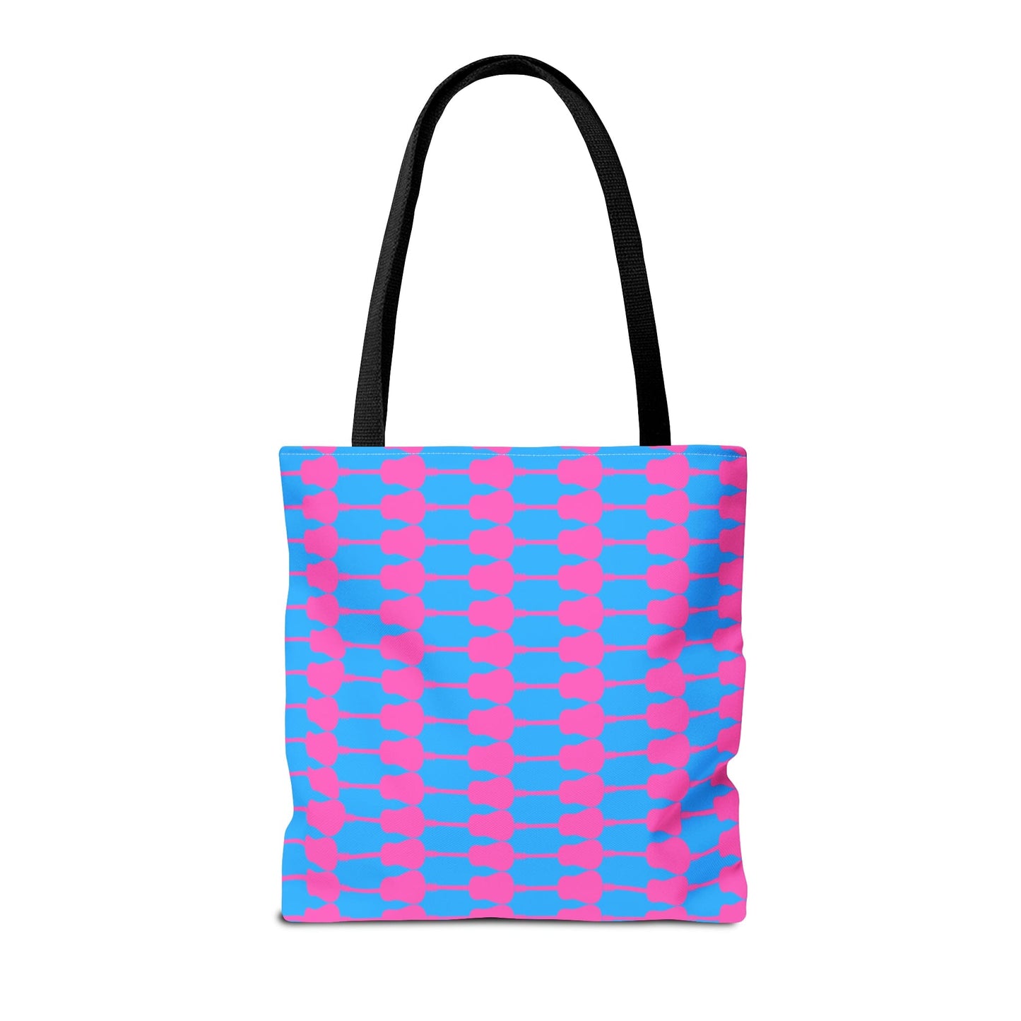 Acoustic Guitar Horizontal Print Tote Bag Pink & Blue - Rock & Roll Prints