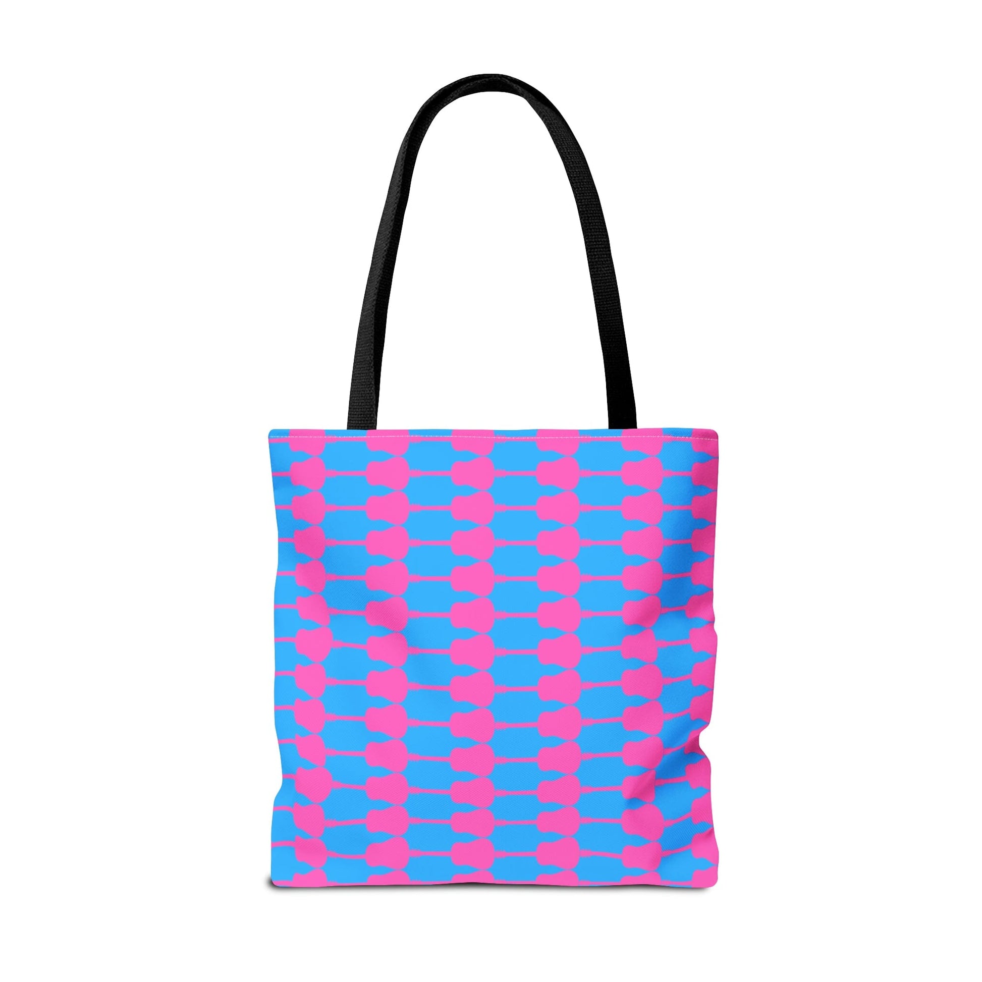 Acoustic Guitar Horizontal Print Tote Bag Pink & Blue - Rock & Roll Prints