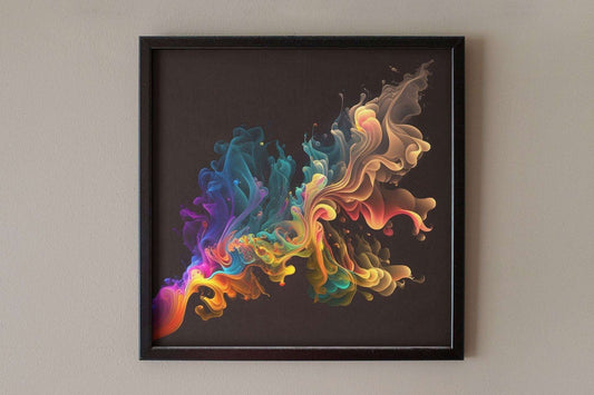 Bright Color Dreamy Smoke Paint Art Print - Rock & Roll Prints