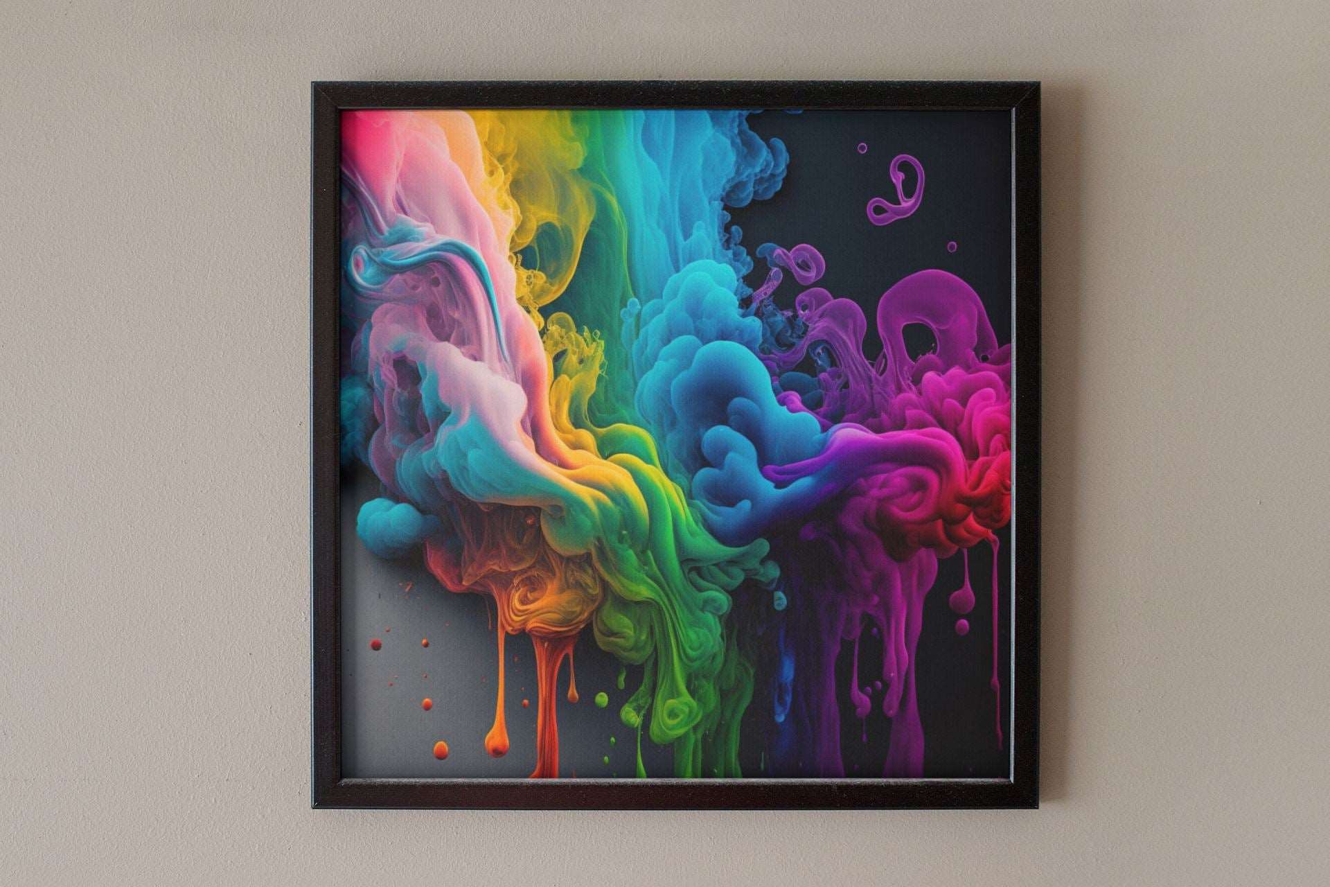 Dripping Paint Rainbow Art Print - Rock & Roll Prints