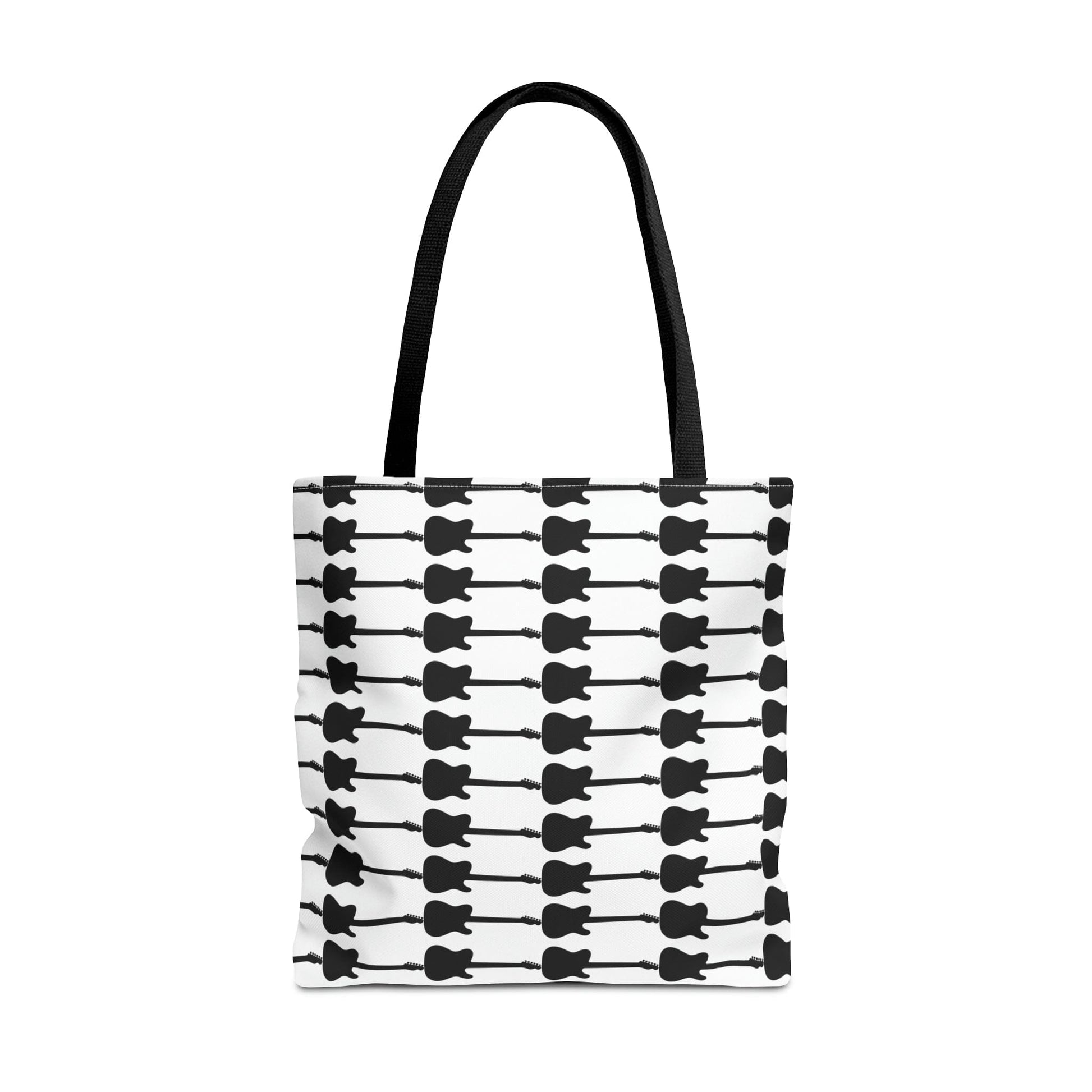 Electric Guitar Horizontal Print Tote Bag Black & White - Rock & Roll Prints