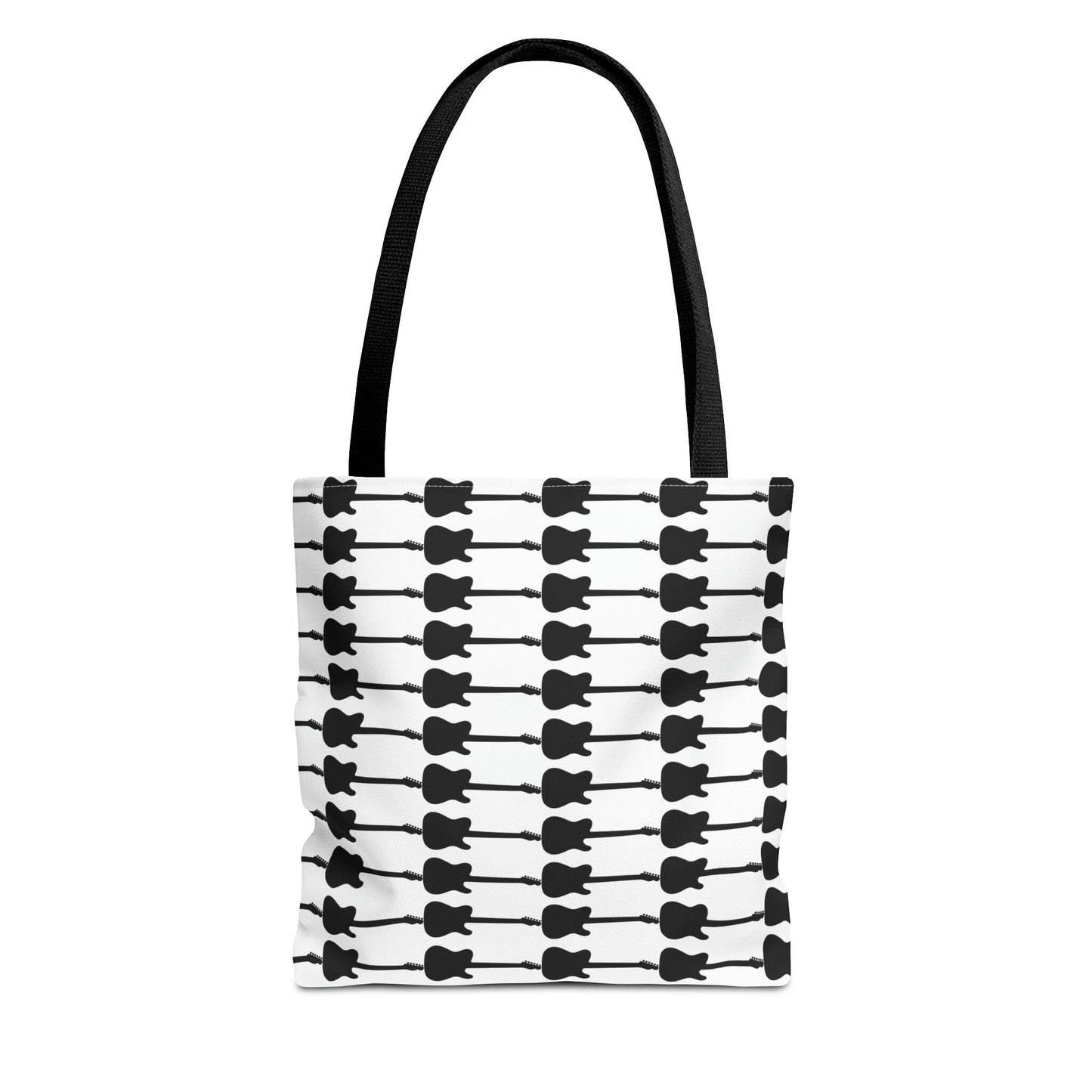 Electric Guitar Horizontal Print Tote Bag Black & White - Rock & Roll Prints