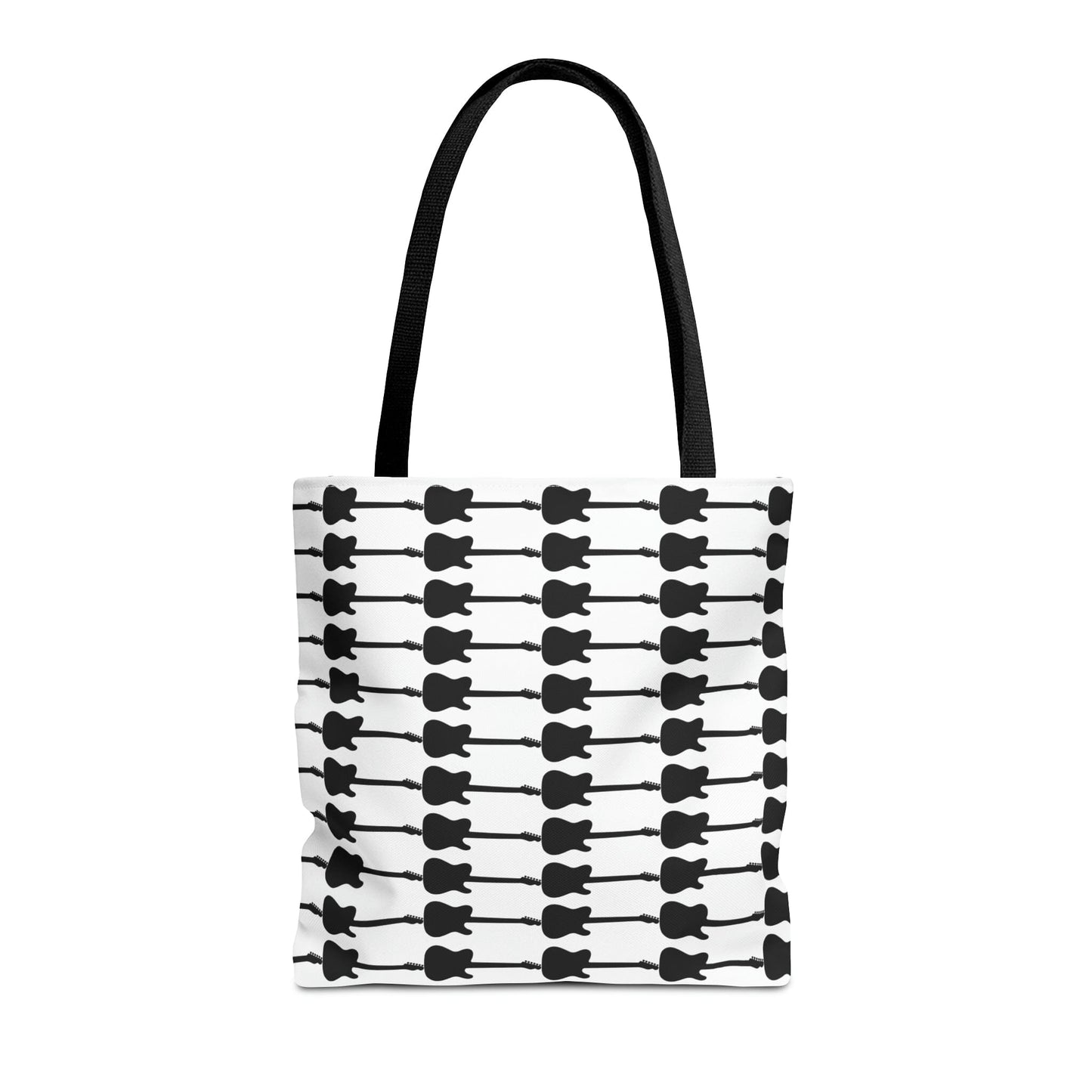 Electric Guitar Horizontal Print Tote Bag Black & White - Rock & Roll Prints