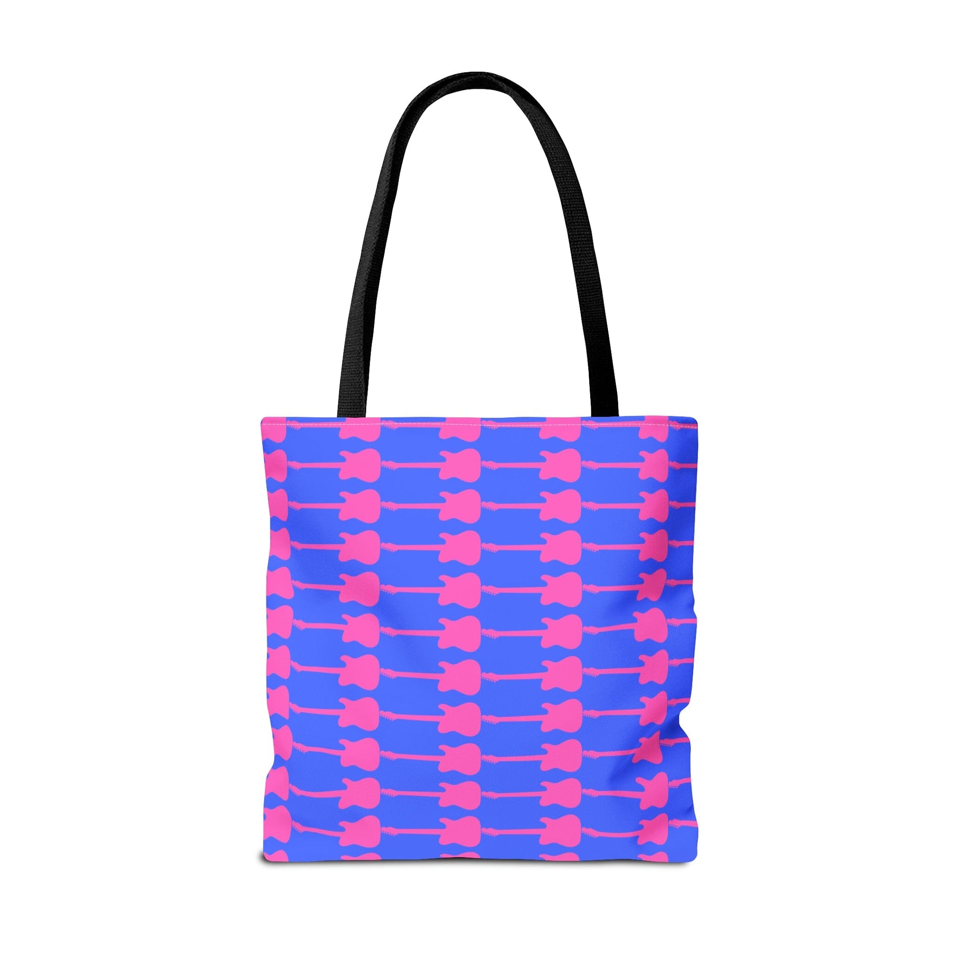 Electric Guitar Horizontal Print Tote Bag Blue & Pink - Rock & Roll Prints