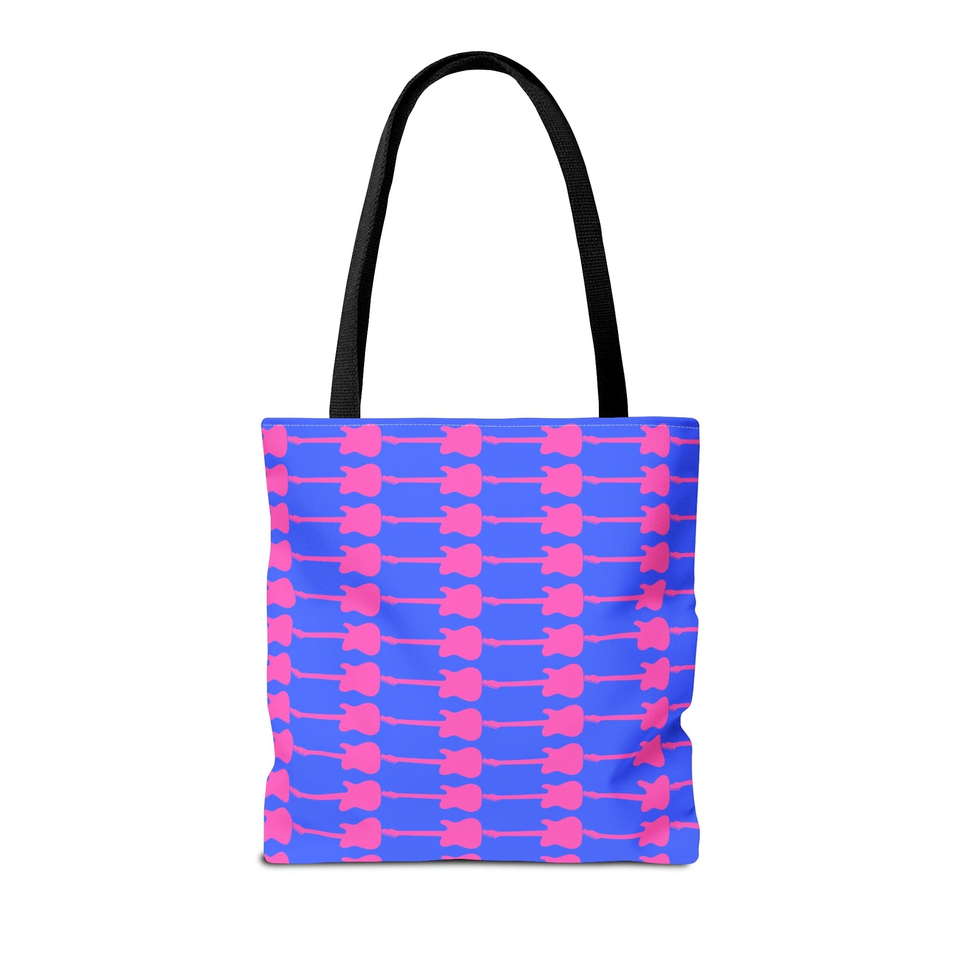 Electric Guitar Horizontal Print Tote Bag Blue & Pink - Rock & Roll Prints