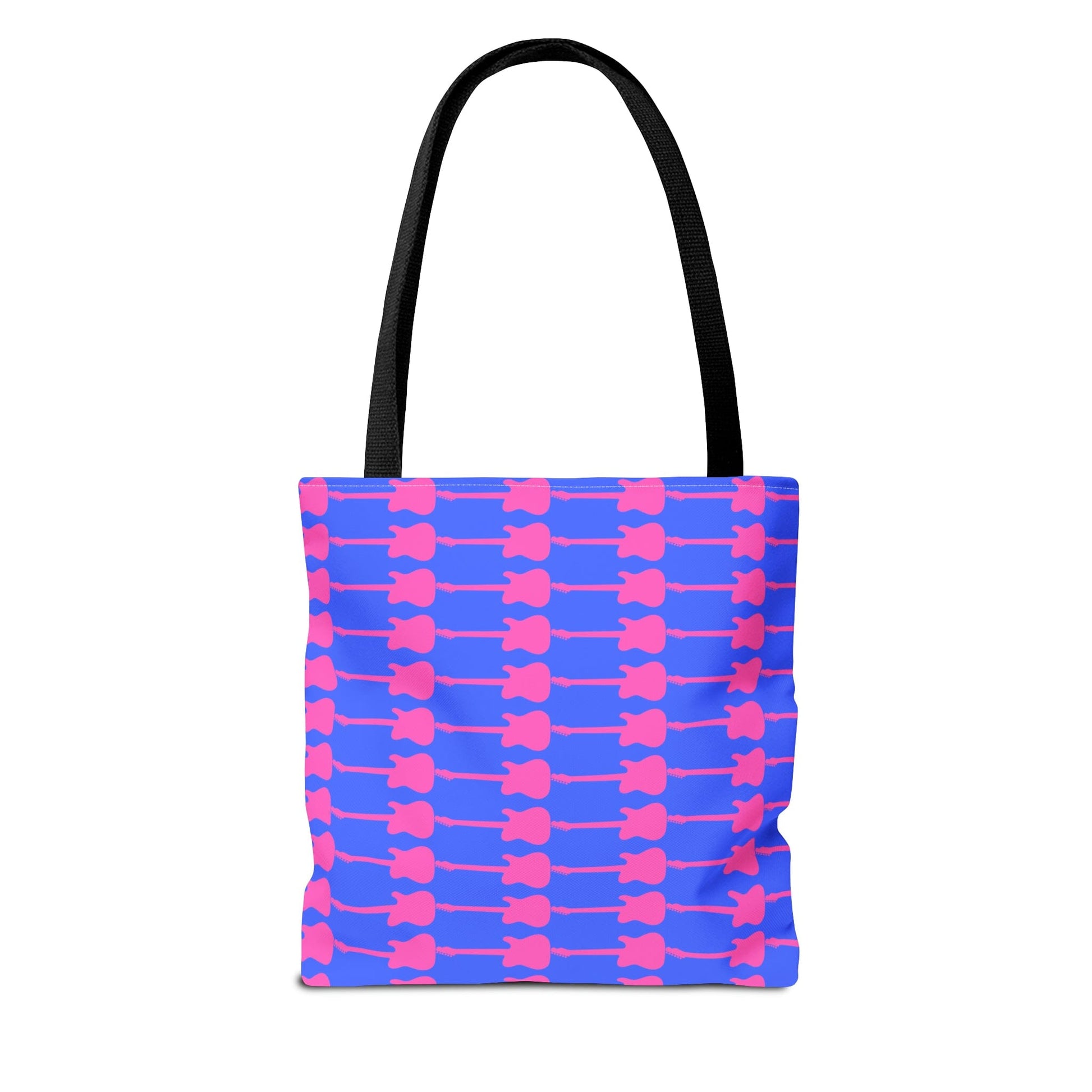 Electric Guitar Horizontal Print Tote Bag Blue & Pink - Rock & Roll Prints