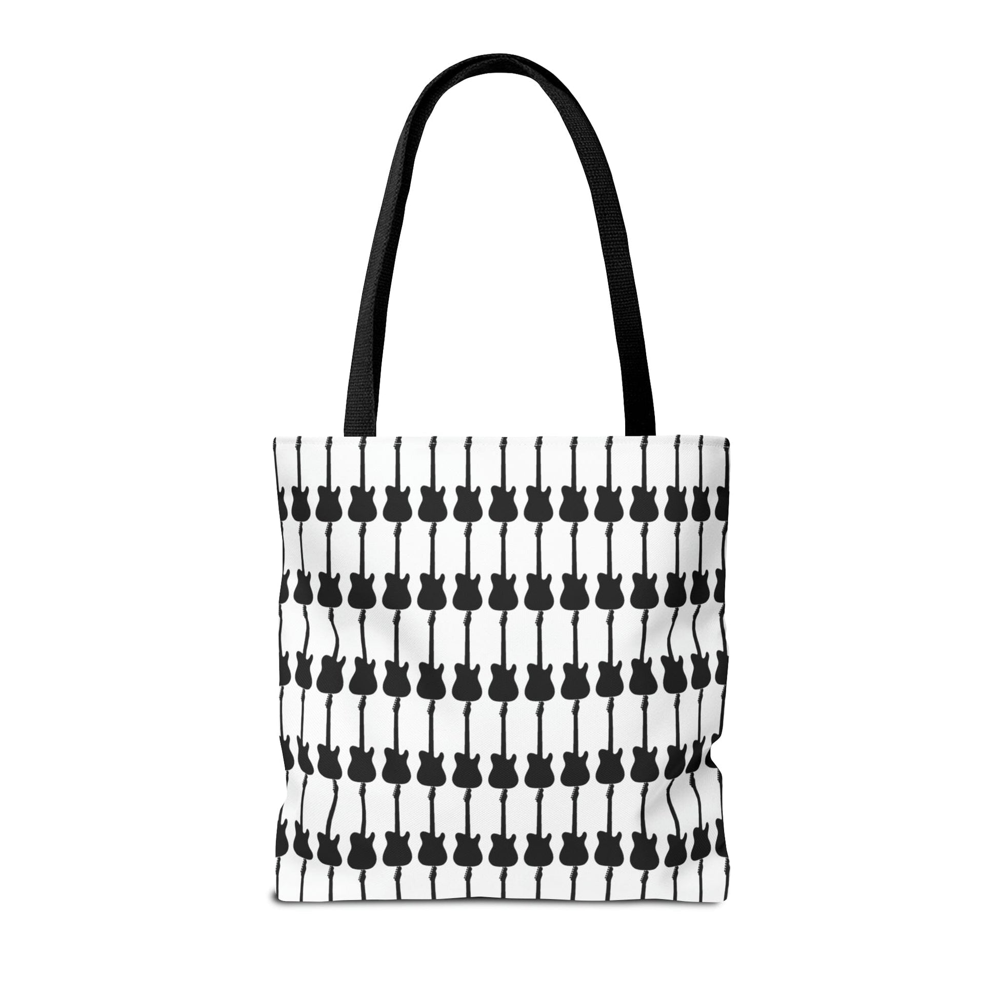 Electric Guitar Vertical Print Tote Bag Black & White - Rock & Roll Prints