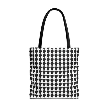 Guitar Picks Plectrums Tote Bag Black & White - Rock & Roll Prints