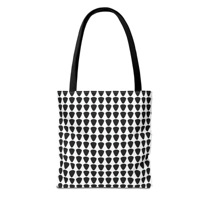 Guitar Picks Plectrums Tote Bag Black & White - Rock & Roll Prints