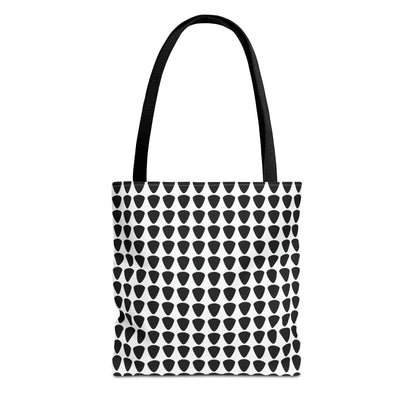 Guitar Picks Plectrums Tote Bag Black & White - Rock & Roll Prints