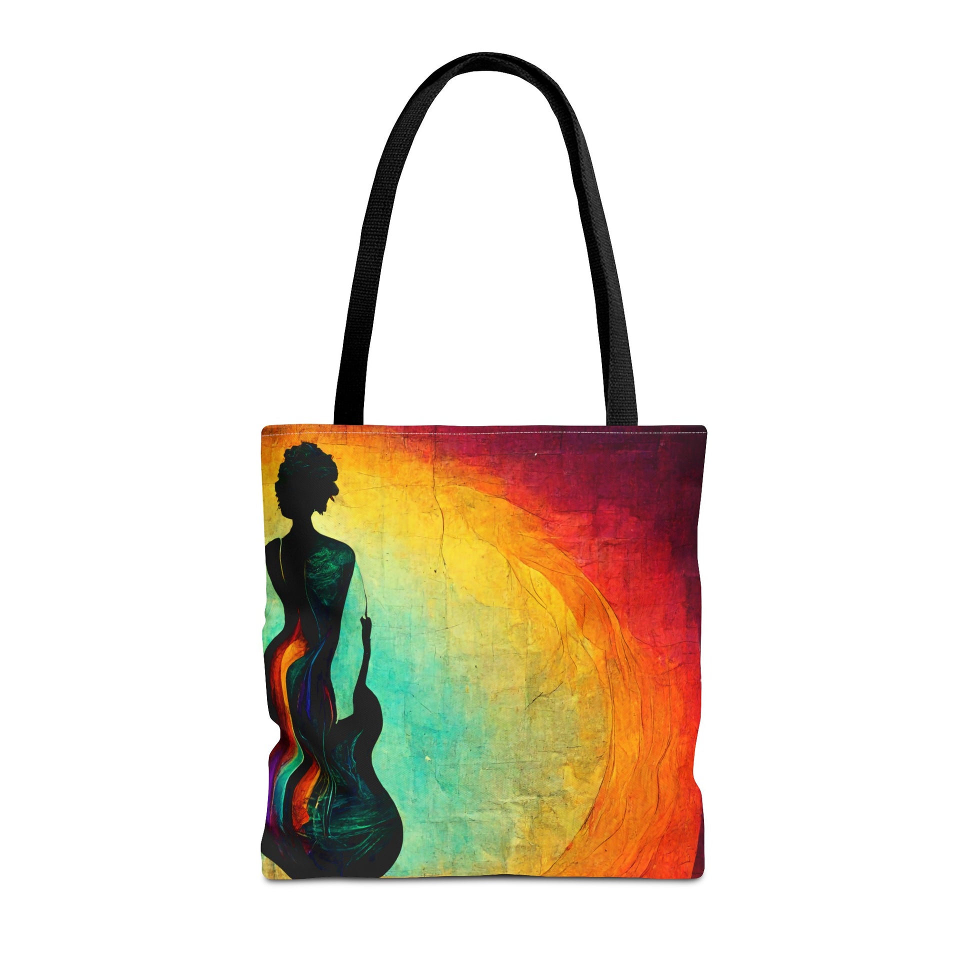 Guitar Woman Silhouette Tote Bag - Rock & Roll Prints