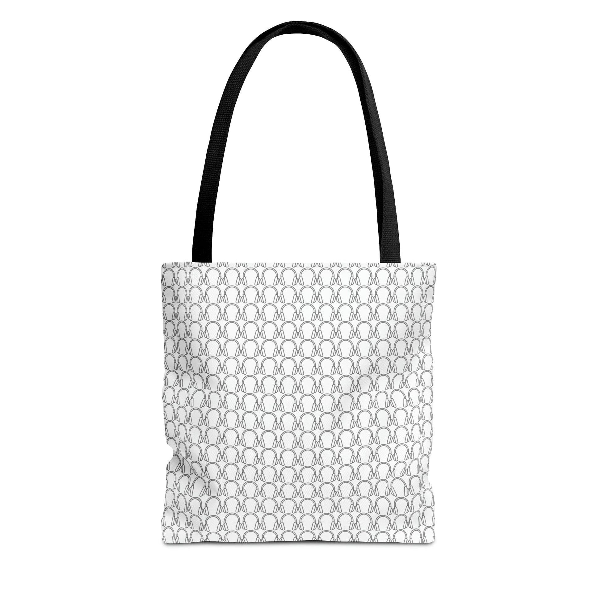 Headphones Tote Bag Black & White - Rock & Roll Prints