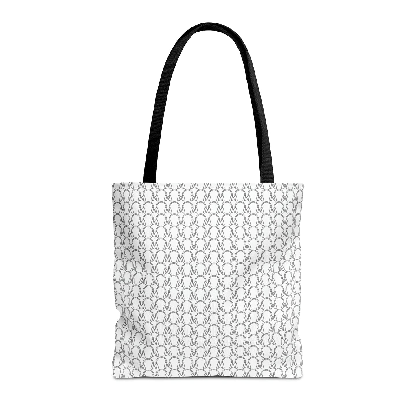 Headphones Tote Bag Black & White - Rock & Roll Prints