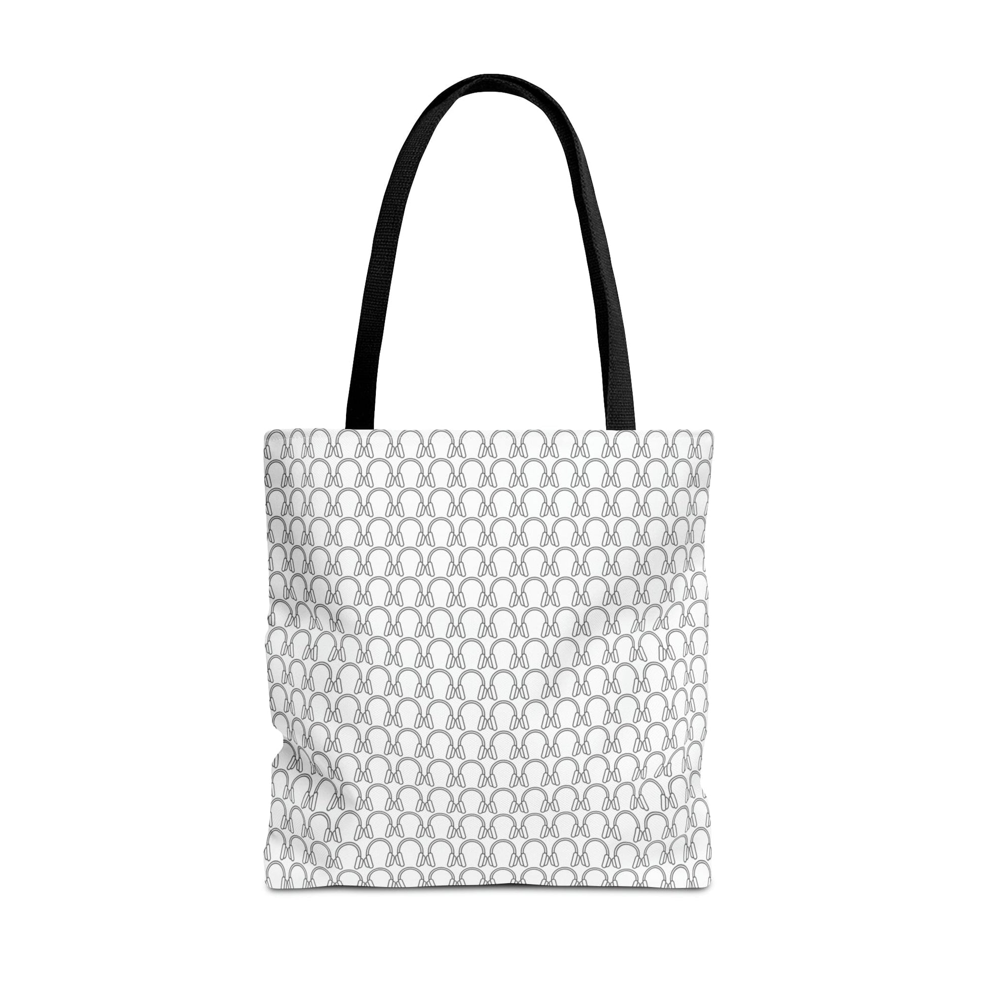 Headphones Tote Bag Black & White - Rock & Roll Prints