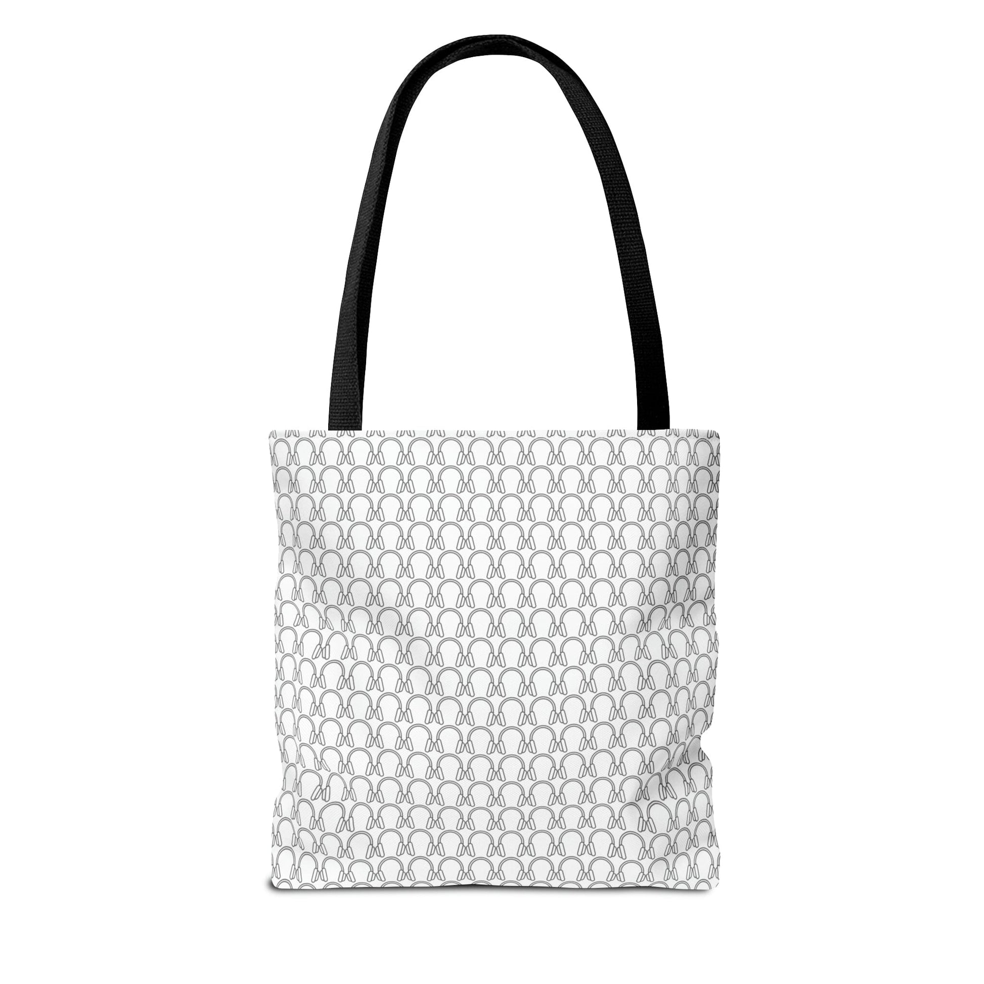 Headphones Tote Bag Black & White - Rock & Roll Prints