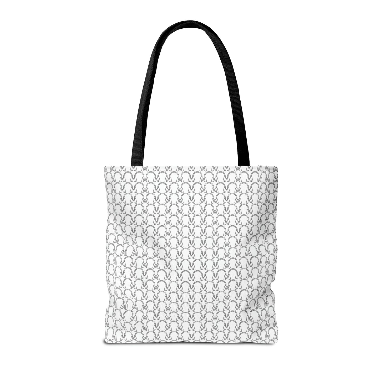 Headphones Tote Bag Black & White - Rock & Roll Prints