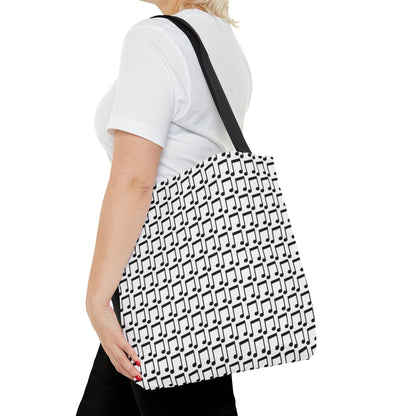 Music Notes Tote Bag Black & White - Rock & Roll Prints