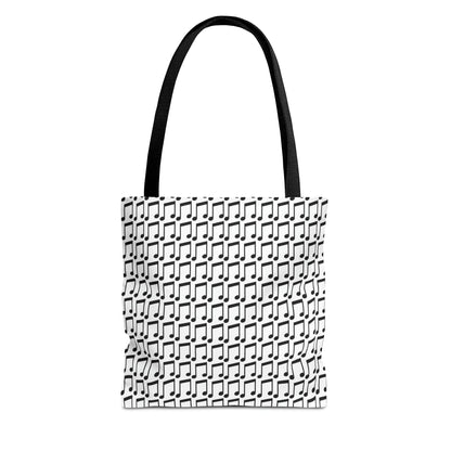 Music Notes Tote Bag Black & White - Rock & Roll Prints