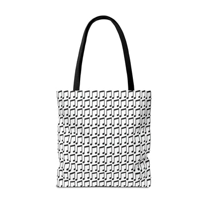 Music Notes Tote Bag Black & White - Rock & Roll Prints