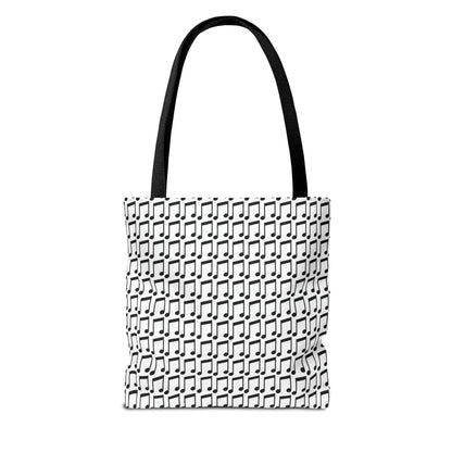 Music Notes Tote Bag Black & White - Rock & Roll Prints