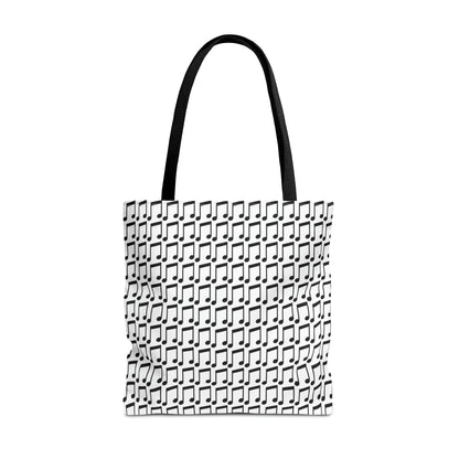 Music Notes Tote Bag Black & White - Rock & Roll Prints