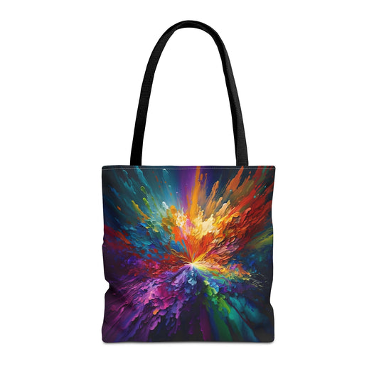 Rainbow Paint Explosion Tote Bag - Rock & Roll Prints