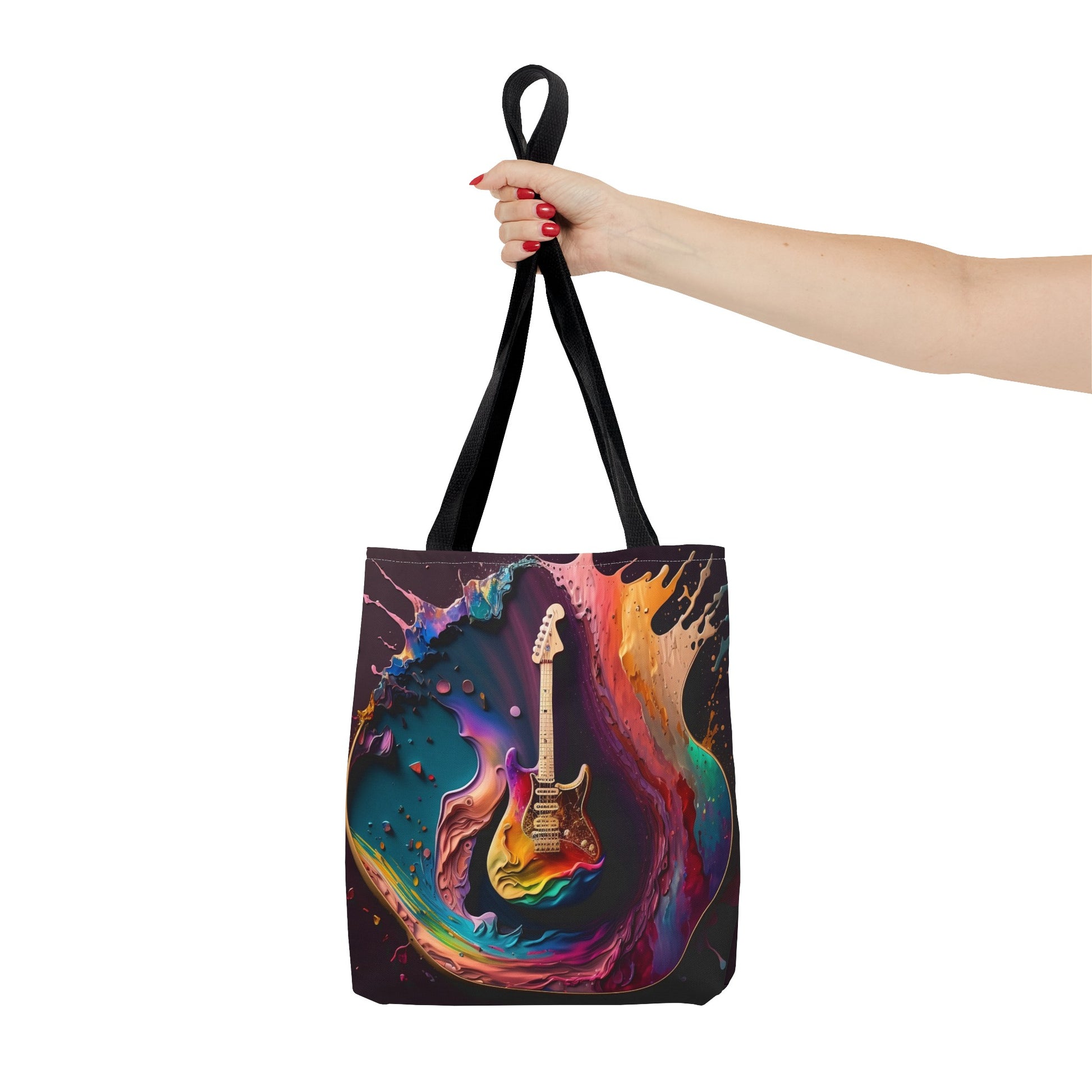 Reflective Electric Guitar Tote Bag - Rock & Roll Prints