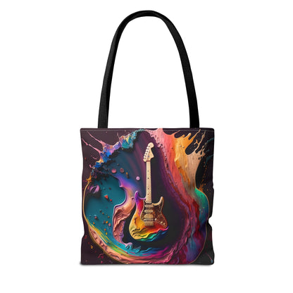 Reflective Electric Guitar Tote Bag - Rock & Roll Prints