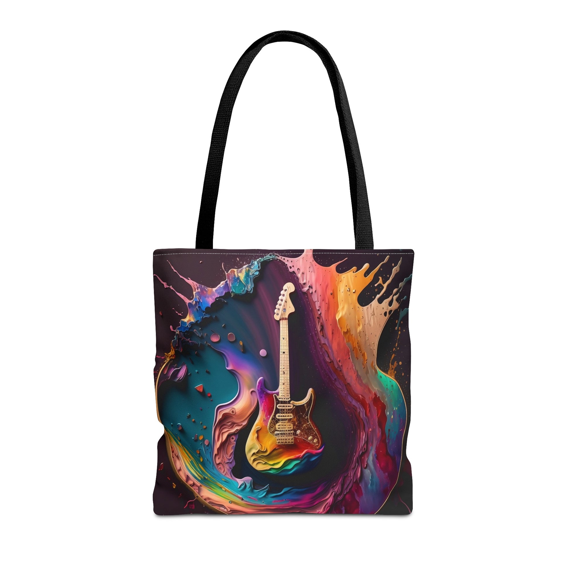 Reflective Electric Guitar Tote Bag - Rock & Roll Prints