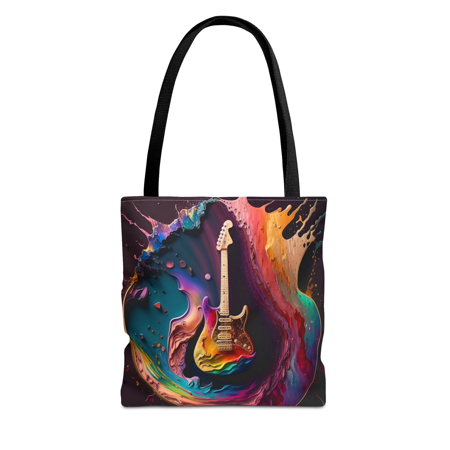 Reflective Electric Guitar Tote Bag - Rock & Roll Prints