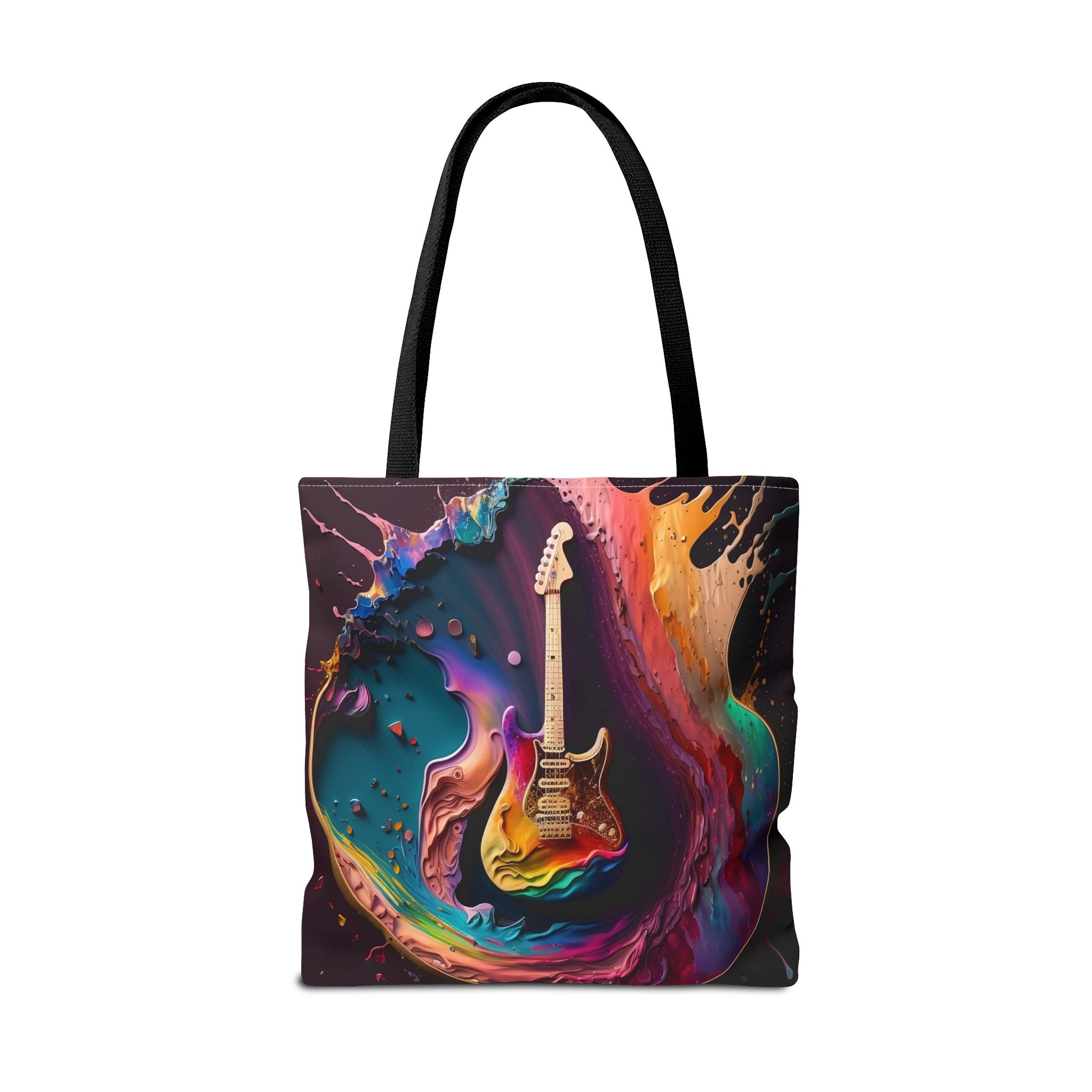 Reflective Electric Guitar Tote Bag - Rock & Roll Prints