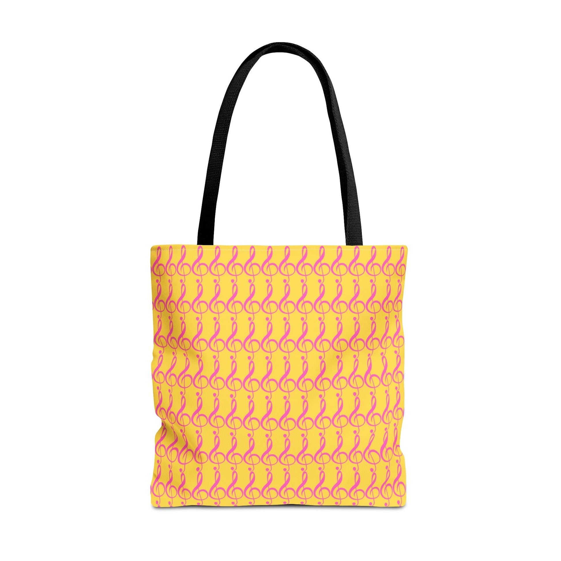 Treble Clef Tote Bag Pink & Yellow - Rock & Roll Prints