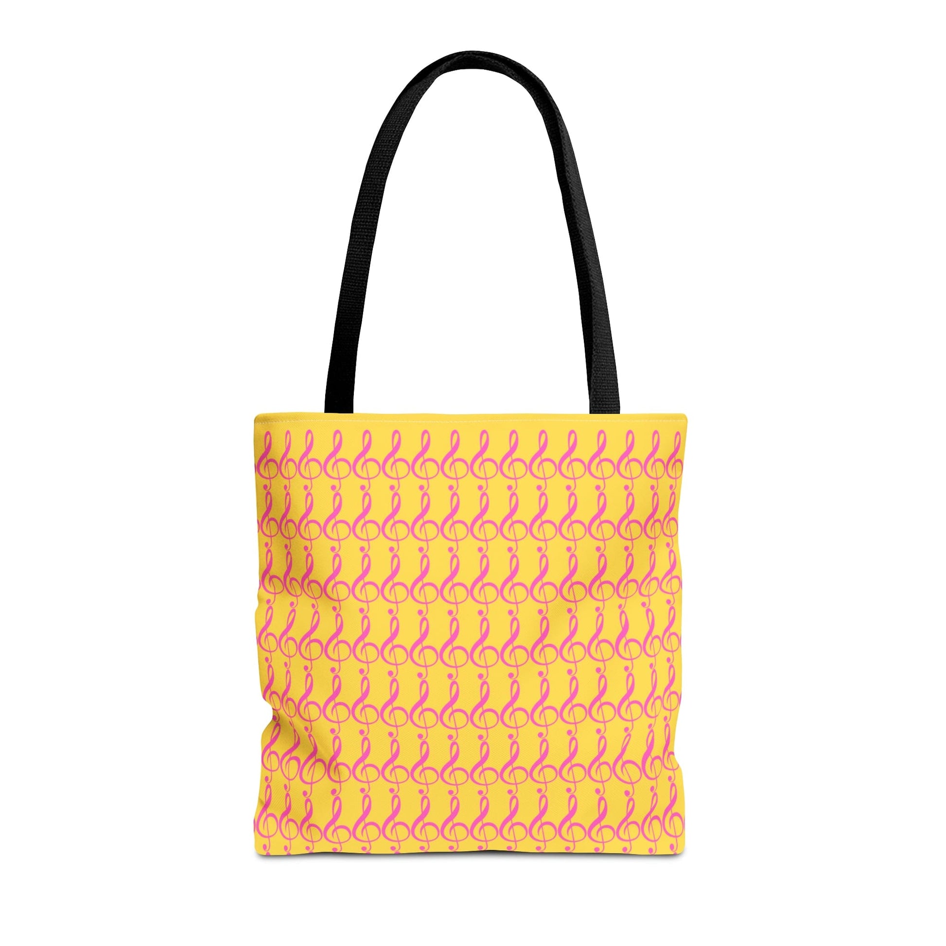 Treble Clef Tote Bag Pink & Yellow - Rock & Roll Prints