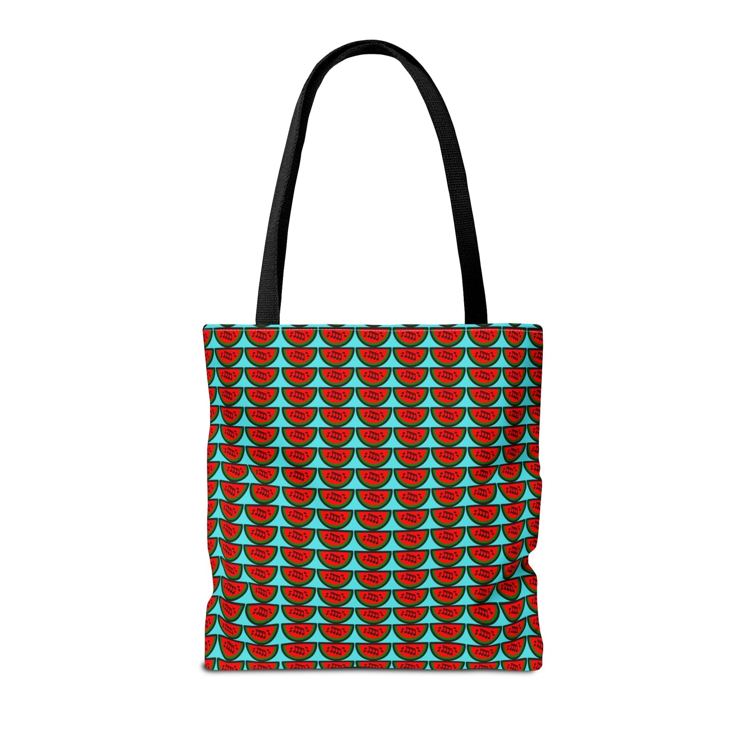 Watermelon Notation Tote Bag Turquoise - Rock & Roll Prints