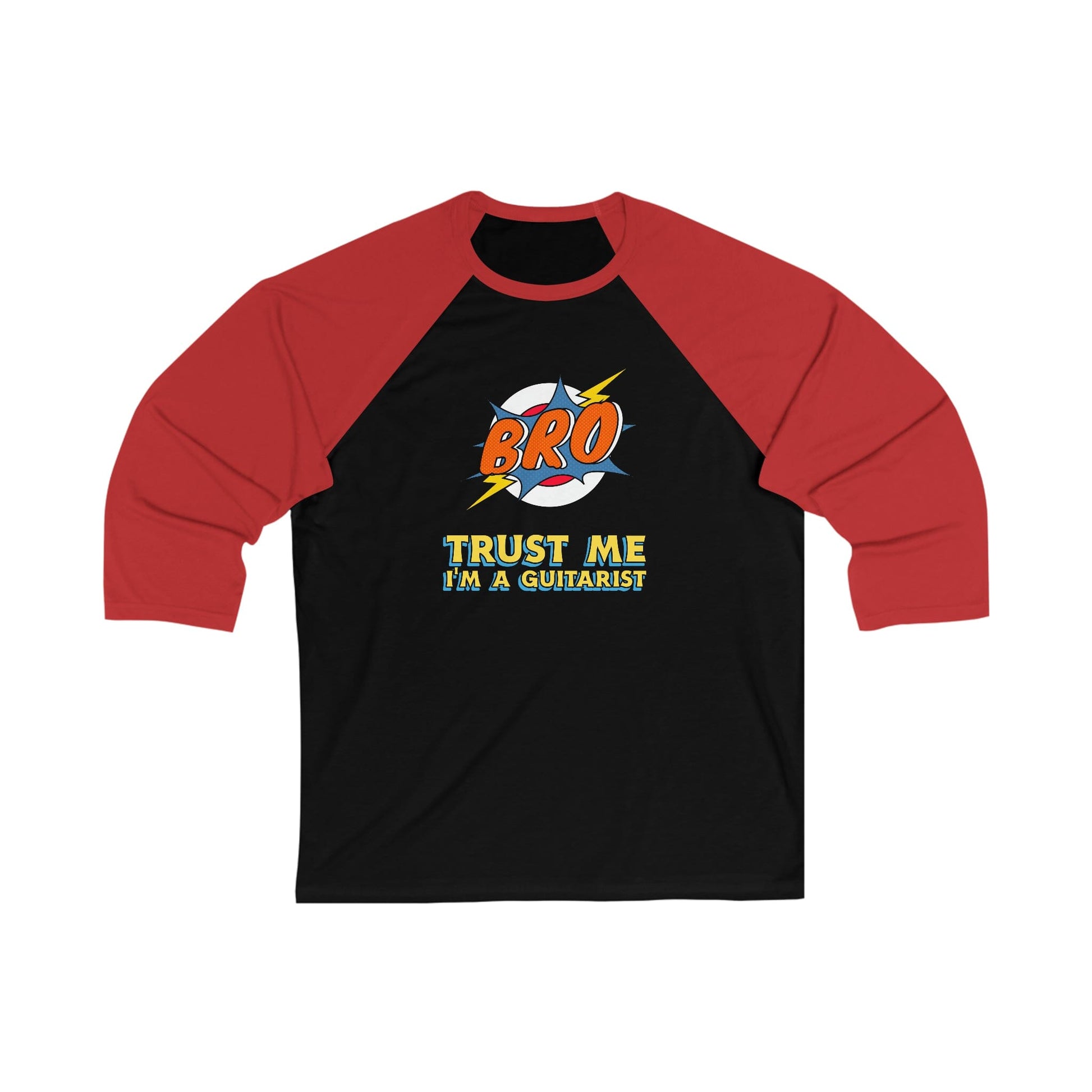 Bro Trust Me I'm A Guitarist Unisex 3\4 Sleeve Baseball Tee - Rock & Roll Prints