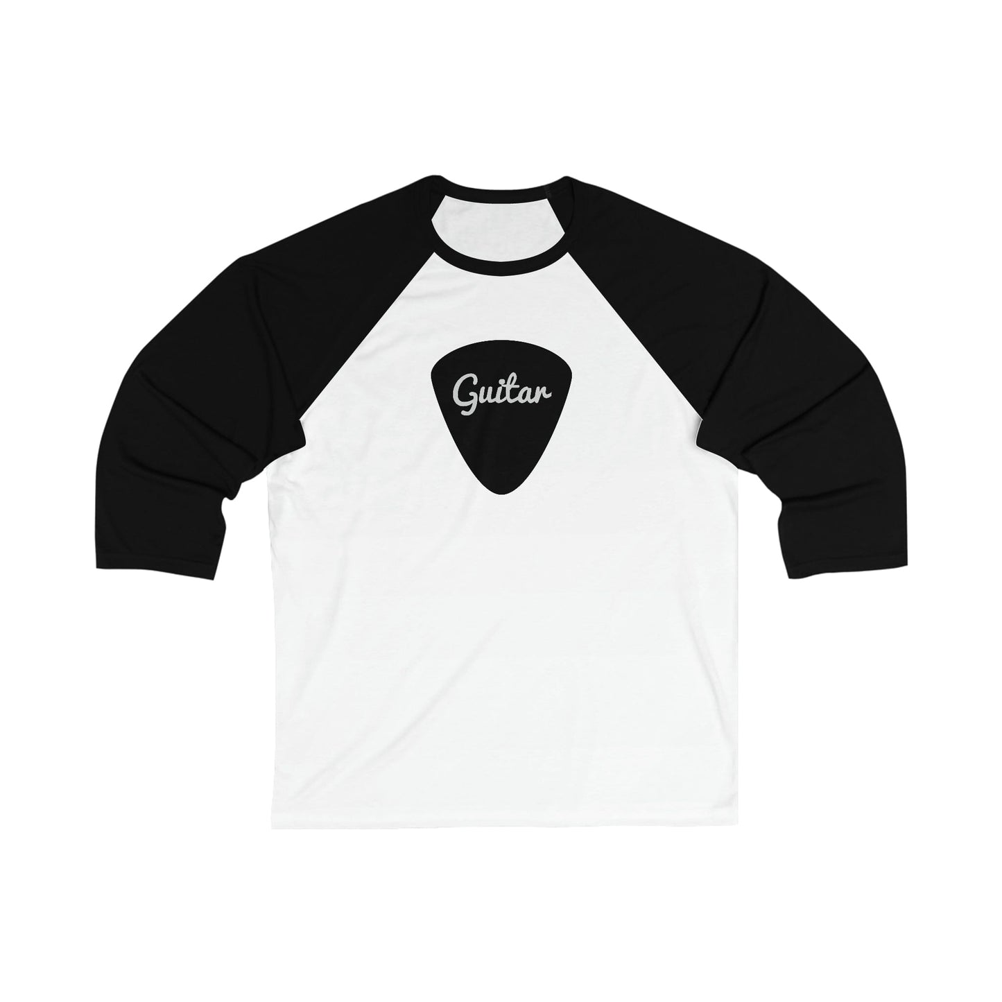 Guitar Pick Plectrum Unisex 3\4 Sleeve Baseball Tee - Rock & Roll Prints