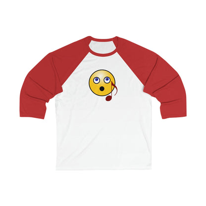 Singing Emoji Unisex 3\4 Sleeve Baseball Tee - Rock & Roll Prints