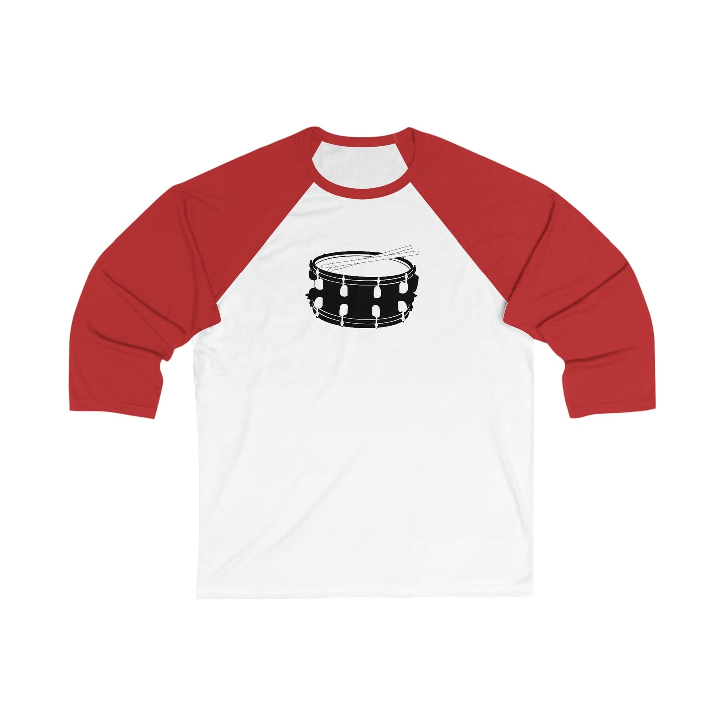 Snare Drum Unisex 3\4 Sleeve Baseball Tee - Rock & Roll Prints