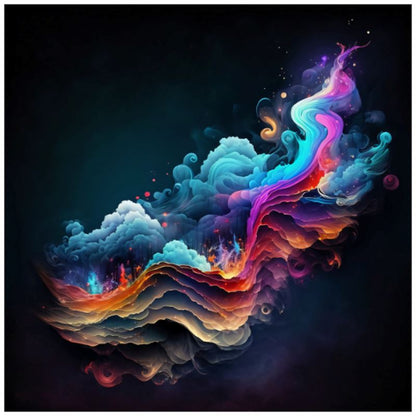 Abstract Cloud Sky Art Print - Rock & Roll Prints