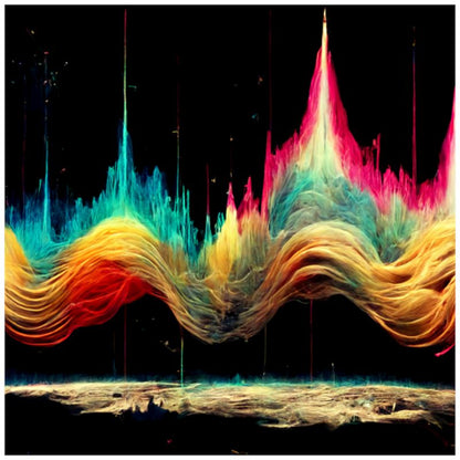 Abstract Sound Waves Art Print - Rock & Roll Prints