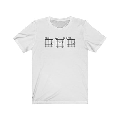 DAD Guitar Chords Design Mens Unisex Soft Cotton T-shirt - Rock & Roll Prints