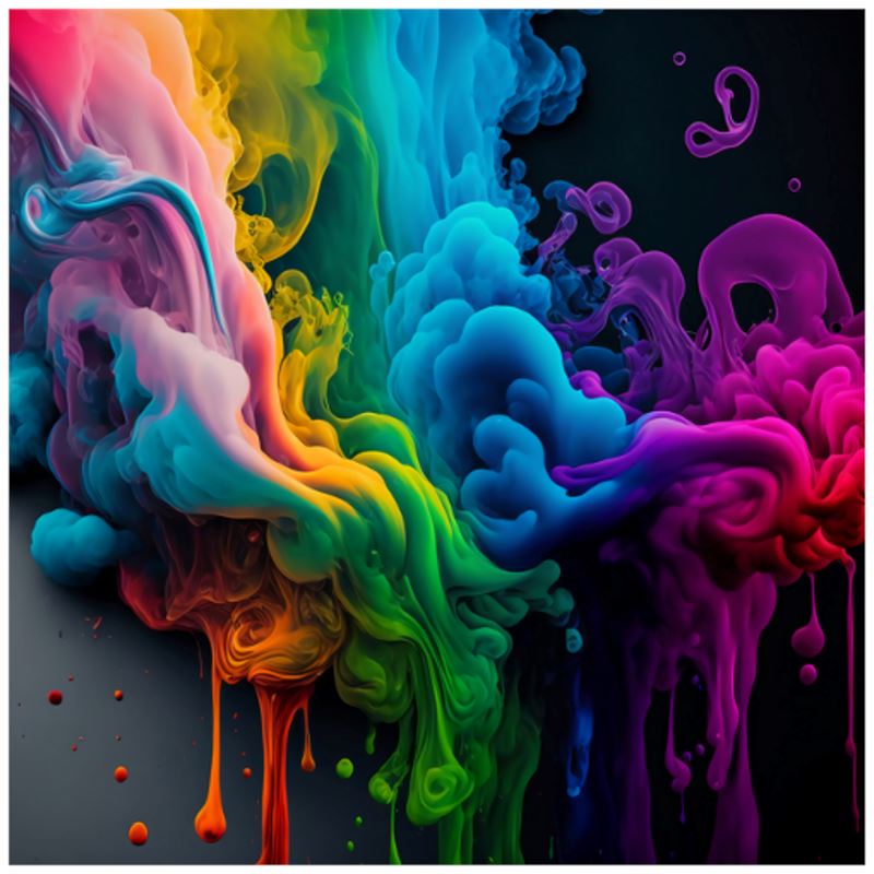 Dripping Paint Rainbow Art Print - Rock & Roll Prints